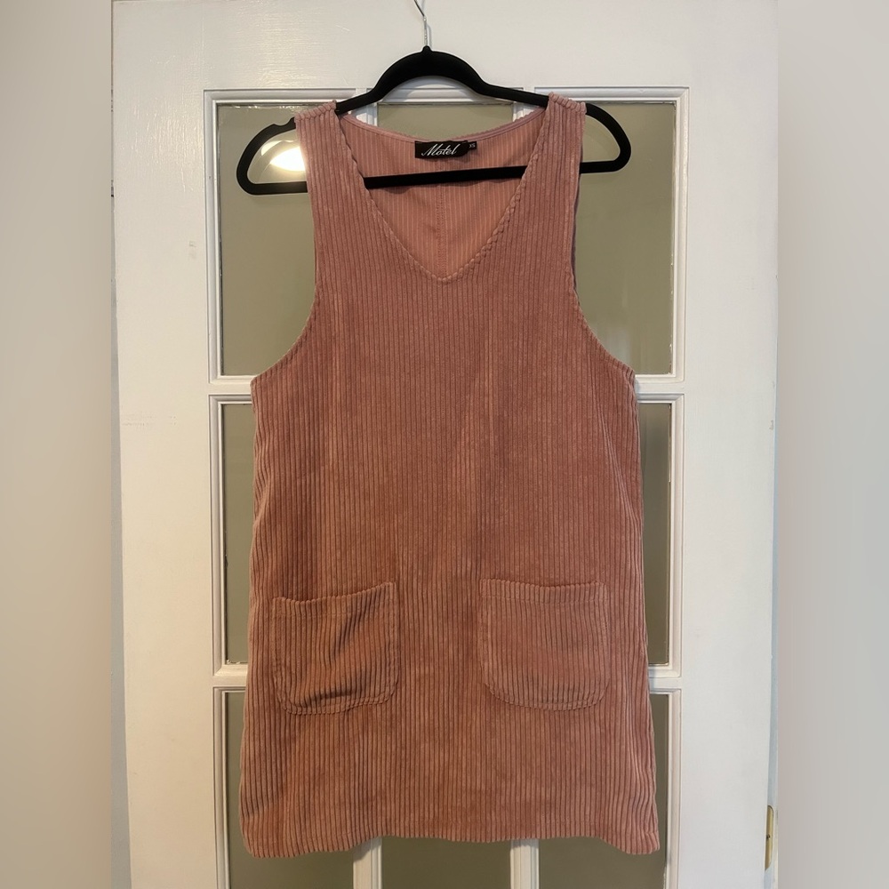 Motel Blush Corduroy Sleeveless Dress